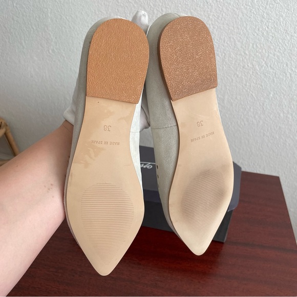 Sacha London Cream Ivory Women’s Flats Genuine Leather Made in Spain - Picture 5 of 7